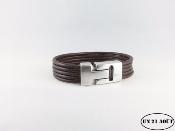 Bracelet cuir rond 0.3 X 4 fermoir magnétique