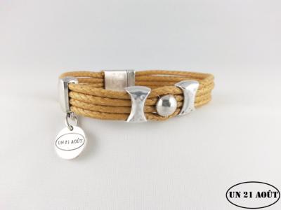 bracelet femme coton ciré 1 tour 